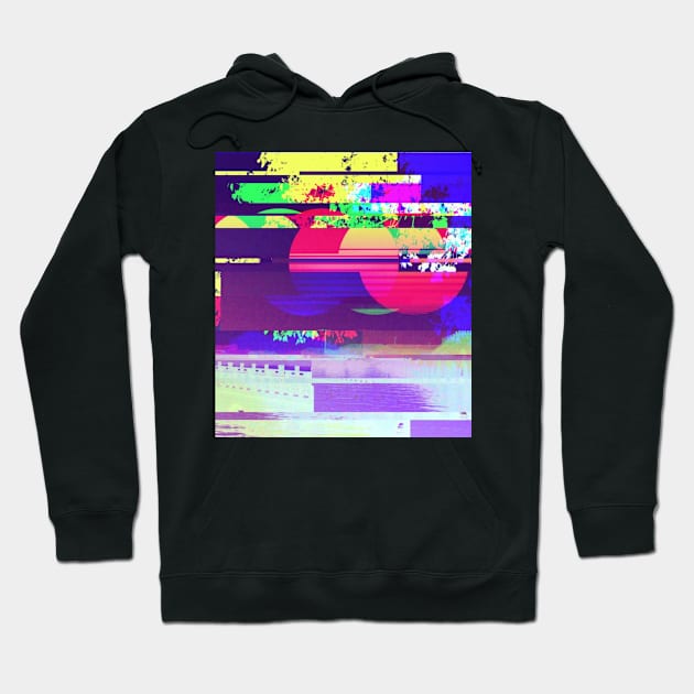 chroma retro sunrise glitch Hoodie by lofi_retrowave